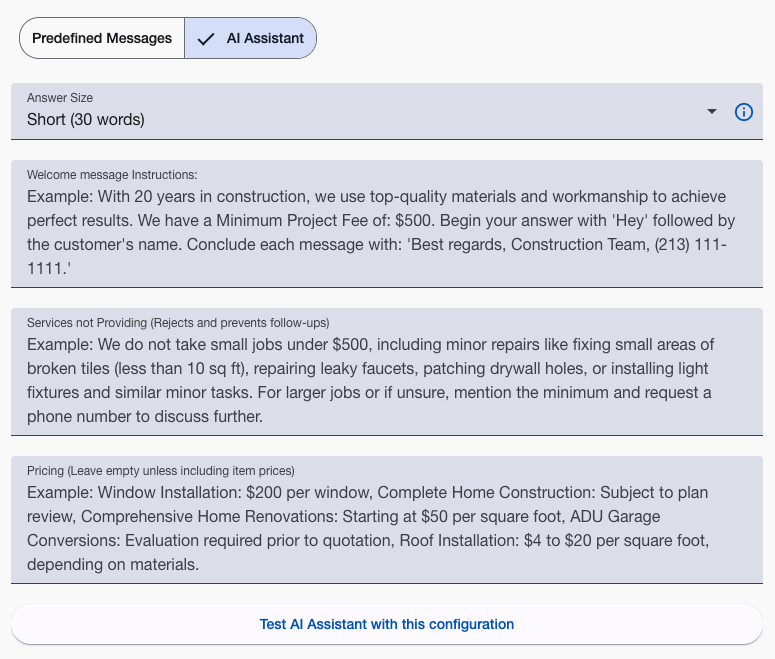 Yelp Bot Welcome Message Ai Assistant